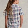 Moniväriset miesten Ralph Lauren Classic Fit Madras Popover -paidat Moniväriset miesten Ralph Lauren Classic Fit Madras Popover -paidat