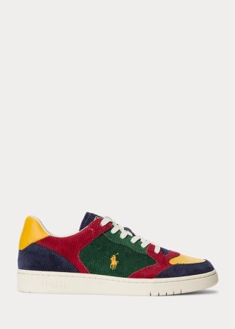 Moniväriset miesten Ralph Lauren Courtin vakosamettilenkkarit Moniväriset miesten Ralph Lauren Courtin vakosamettilenkkarit