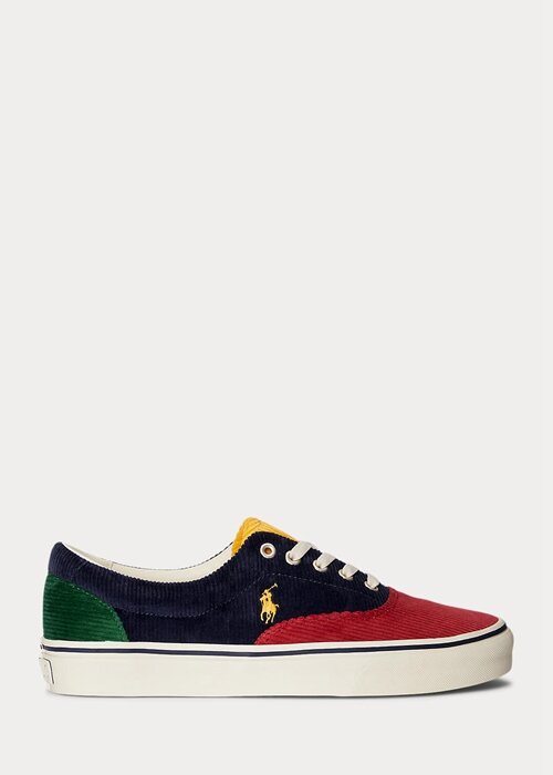 Moniväriset miesten Ralph Lauren Keaton -väriset vakosamettilenkkarit Moniväriset miesten Ralph Lauren Keaton -väriset vakosamettilenkkarit