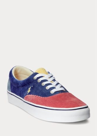 Moniväriset miesten Ralph Lauren Keaton -väriset vakosamettilenkkarit Moniväriset miesten Ralph Lauren Keaton -väriset vakosamettilenkkarit