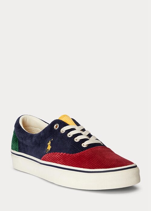 Moniväriset miesten Ralph Lauren Keaton -väriset vakosamettilenkkarit Moniväriset miesten Ralph Lauren Keaton -väriset vakosamettilenkkarit