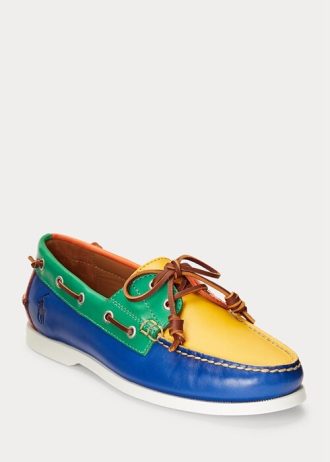 Moniväriset miesten Ralph Lauren Merton -väriset nahkaiset vapaa-ajan kengät Moniväriset miesten Ralph Lauren Merton -väriset nahkaiset vapaa-ajan kengät