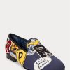 Moniväriset miesten Ralph Lauren Paxtonin logo-patch-kanvas-mekkokengät Moniväriset miesten Ralph Lauren Paxtonin logo-patch-kanvas-mekkokengät