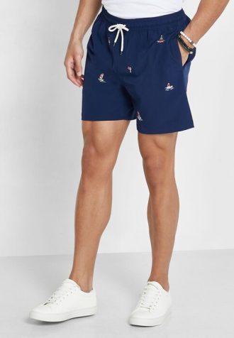 Moniväriset miesten Ralph Lauren -printoidut shortsit