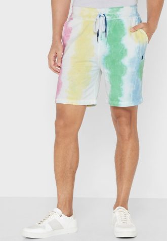Moniväriset miesten Ralph Lauren -printoidut shortsit