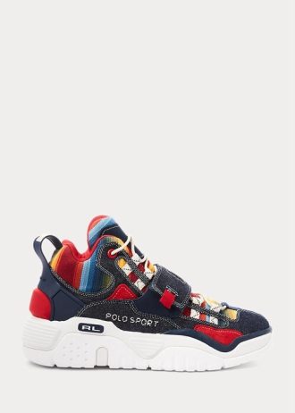 Moniväriset miesten Ralph Lauren PS100 Multi-Print High-Top tennarit Moniväriset miesten Ralph Lauren PS100 Multi-Print High-Top tennarit