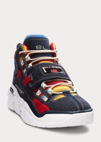 Moniväriset miesten Ralph Lauren PS100 Multi-Print High-Top tennarit Moniväriset miesten Ralph Lauren PS100 Multi-Print High-Top tennarit