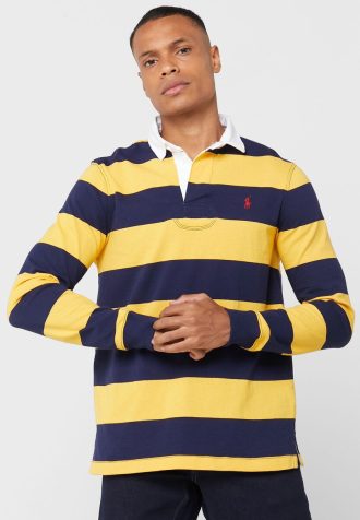 Moniväriset miesten Ralph Lauren Striped poolopaidat Moniväriset miesten Ralph Lauren Striped poolopaidat