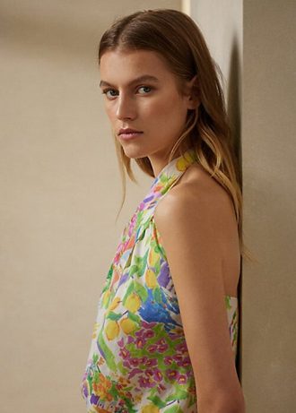 Moniväriset naisten Ralph Lauren Darby pellava Voile-riimupuseropuserot Moniväriset naisten Ralph Lauren Darby pellava Voile-riimupuseropuserot