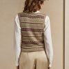 Moniväriset naisten Ralph Lauren koristellut Fair Isle -neulepuserot Moniväriset naisten Ralph Lauren koristellut Fair Isle -neulepuserot