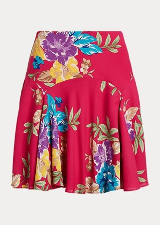Moniväriset naisten Ralph Lauren -kukkaiset Georgette-hameet Moniväriset naisten Ralph Lauren -kukkaiset Georgette-hameet