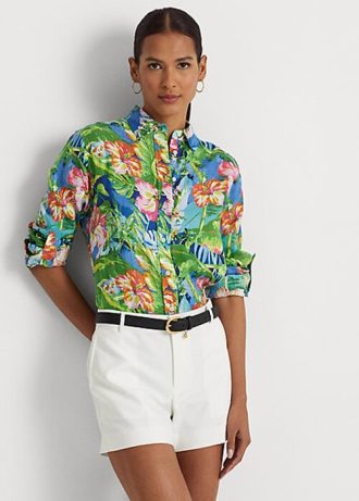 Moniväriset naisten Ralph Lauren kukkaiset pellavapaidat Moniväriset naisten Ralph Lauren kukkaiset pellavapaidat