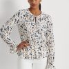 Moniväriset naisten Ralph Lauren kukkapaita, solmiopäällinen Peplum Topit Moniväriset naisten Ralph Lauren kukkapaita, solmiopäällinen Peplum Topit
