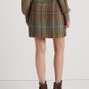 Moniväriset naisten Ralph Lauren Plaid -hapsuiset Tweed-hameet Moniväriset naisten Ralph Lauren Plaid -hapsuiset Tweed-hameet