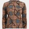 Moniväriset naisten Ralph Lauren Plaid -housut pitkähihaiset puserot Moniväriset naisten Ralph Lauren Plaid -housut pitkähihaiset puserot