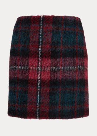Moniväriset naisten Ralph Lauren Plaid Mohair -kynähameet