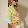 Moniväriset naisten Ralph Lauren Print -puuvillapuserot Moniväriset naisten Ralph Lauren Print -puuvillapuserot