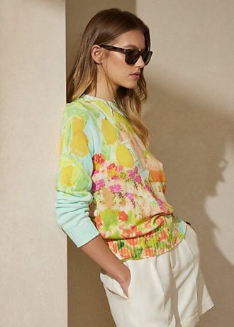 Moniväriset naisten Ralph Lauren Print -puuvillapuserot Moniväriset naisten Ralph Lauren Print -puuvillapuserot