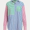 Moniväriset naisten Ralph Lauren Striped Cotton Broadcloth -paidat Moniväriset naisten Ralph Lauren Striped Cotton Broadcloth -paidat