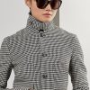Musta/kermanvärinen naisten Ralph Lauren Cartwright Houndstooth villasekoitetut takit Musta/kermanvärinen naisten Ralph Lauren Cartwright Houndstooth villasekoitetut takit
