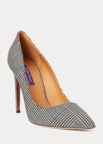 Musta/kermanvärinen naisten Ralph Lauren Celia Glen Plaid villakorkokengät Musta/kermanvärinen naisten Ralph Lauren Celia Glen Plaid villakorkokengät