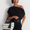 Musta/Lumivalkoinen Naisten Ralph Lauren Geo-Motif Kudotut nahka Suuret Perri Kangaskassit Musta/Lumivalkoinen Naisten Ralph Lauren Geo-Motif Kudotut nahka Suuret Perri Kangaskassit