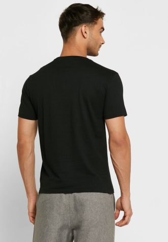 Musta miesten Ralph Lauren brodeerattu logo Crew Neck T-paidat