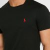 Musta miesten Ralph Lauren brodeerattu logo Crew Neck T-paidat