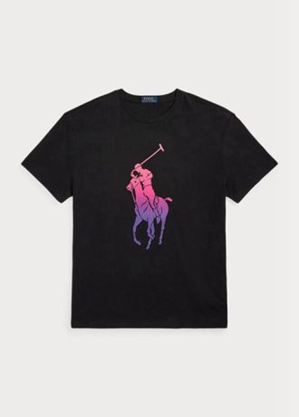Musta Miesten Ralph Lauren Classic Fit Big Pony Jersey T-paidat
