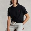 Musta Miesten Ralph Lauren Classic Fit Jersey Crewneck T-paidat Musta Miesten Ralph Lauren Classic Fit Jersey Crewneck T-paidat