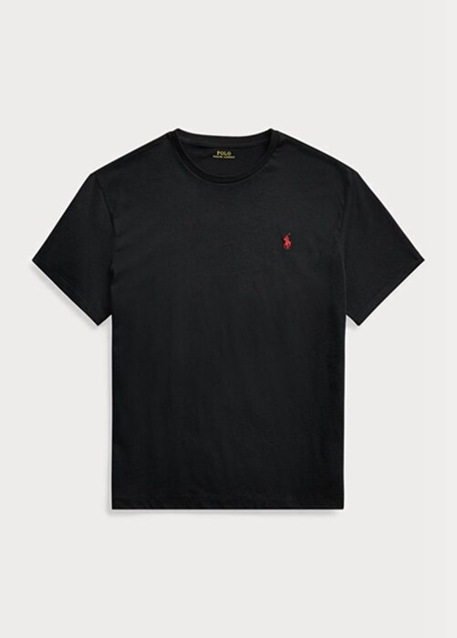 Musta Miesten Ralph Lauren Classic Fit Jersey Crewneck T-paidat Musta Miesten Ralph Lauren Classic Fit Jersey Crewneck T-paidat