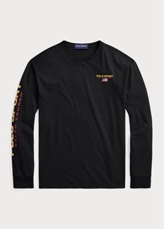 Musta Miesten Ralph Lauren Classic Fit Polo Sport Jersey T-paidat