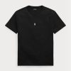 Musta miesten Ralph Lauren Custom Slim Fit Crewneck T-paidat Musta miesten Ralph Lauren Custom Slim Fit Crewneck T-paidat