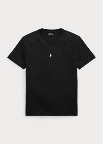 Musta miesten Ralph Lauren Custom Slim Fit Crewneck T-paidat
