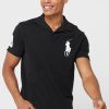 Musta miesten Ralph Lauren Logo poolopaidat Musta miesten Ralph Lauren Logo poolopaidat