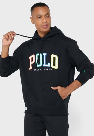 Musta miesten Ralph Lauren -logohuppari