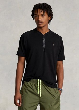 Musta miesten Ralph Lauren mukautetut Slim Fit Performance T-paidat