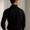 Musta miesten Ralph Lauren mukautetut Slim Fit Pique poolopaidat Musta miesten Ralph Lauren mukautetut Slim Fit Pique poolopaidat