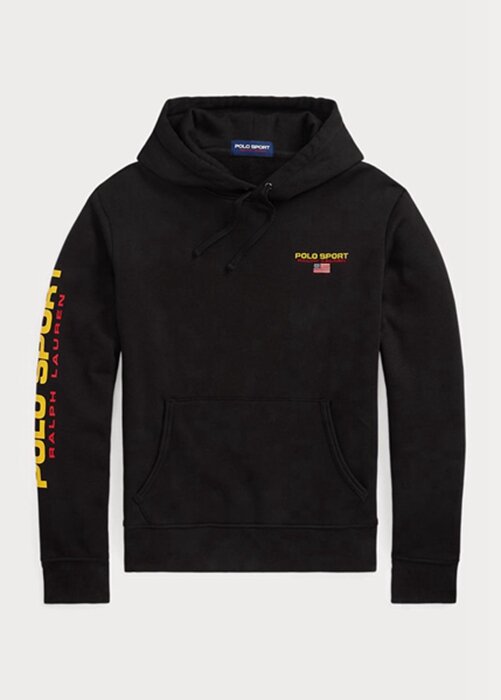 Musta miesten Ralph Lauren Polo Sport fleecehuppari Musta miesten Ralph Lauren Polo Sport fleecehuppari