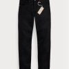 Musta miesten Ralph Lauren Slim Fit mustat-mustalla Selvedge-farkut