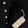Musta miesten Ralph Lauren Slim Fit mustat-mustalla Selvedge-farkut