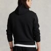 Musta miesten Ralph Lauren tuplaneulottu huppari Musta miesten Ralph Lauren tuplaneulottu huppari