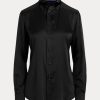 Musta naisten Ralph Lauren Cameron Stretch Mulberry silkkipaidat Musta naisten Ralph Lauren Cameron Stretch Mulberry silkkipaidat