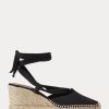 Musta naisten Ralph Lauren Canvas Wedge Espadrille Musta naisten Ralph Lauren Canvas Wedge Espadrille