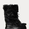 Musta naisten Ralph Lauren Celia Shearling & Kiillotetut nahkasaappaat Musta naisten Ralph Lauren Celia Shearling & Kiillotetut nahkasaappaat