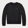 Musta naisten Ralph Lauren Fleece Crewneck Pullover -pusero Musta naisten Ralph Lauren Fleece Crewneck Pullover -pusero