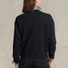 Musta naisten Ralph Lauren Fleece Crewneck Pullover -pusero Musta naisten Ralph Lauren Fleece Crewneck Pullover -pusero