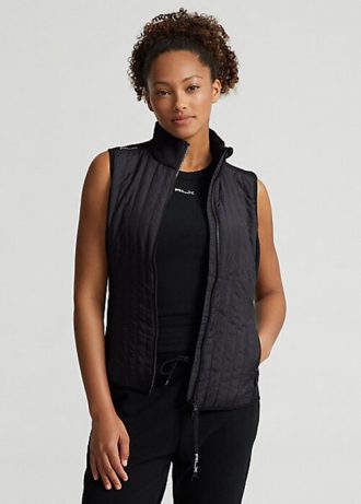 Musta naisten Ralph Lauren Hybrid Performance -vetoketjuliivi Musta naisten Ralph Lauren Hybrid Performance -vetoketjuliivi