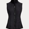 Musta naisten Ralph Lauren Hybrid Performance -vetoketjuliivi