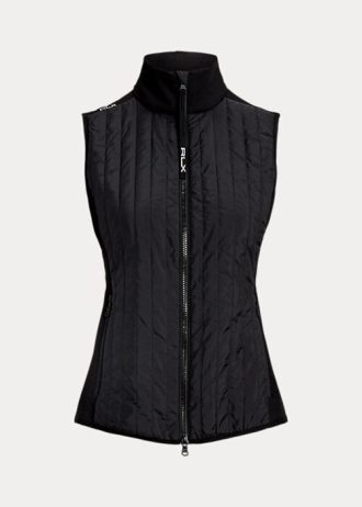 Musta naisten Ralph Lauren Hybrid Performance -vetoketjuliivi Musta naisten Ralph Lauren Hybrid Performance -vetoketjuliivi